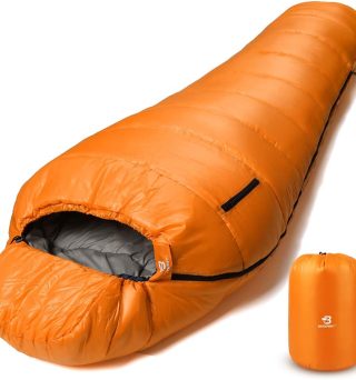 Bessport Mummy Sleeping Bag | 15-45 ℉ Extreme 3-4 Season Sleeping Bag for Adults Cold Weather– Warm and Washable, for Hiking Traveling & Outdoor Activities