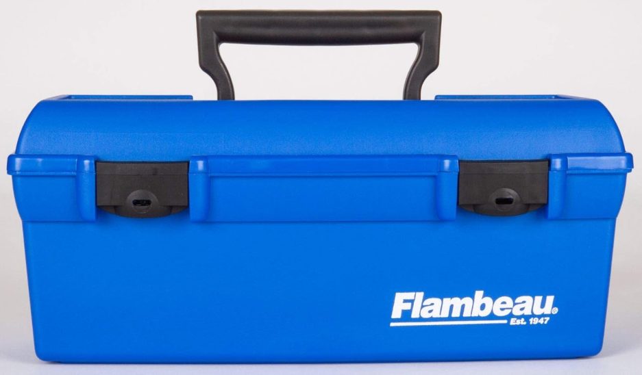 Flambeau Outdoors 6009TD Lil' Brute Tackle Box - Fishing Tackle Organizer With Lift-Out Tray, Portable Tackle and Gear Storage, Blue - Image 2