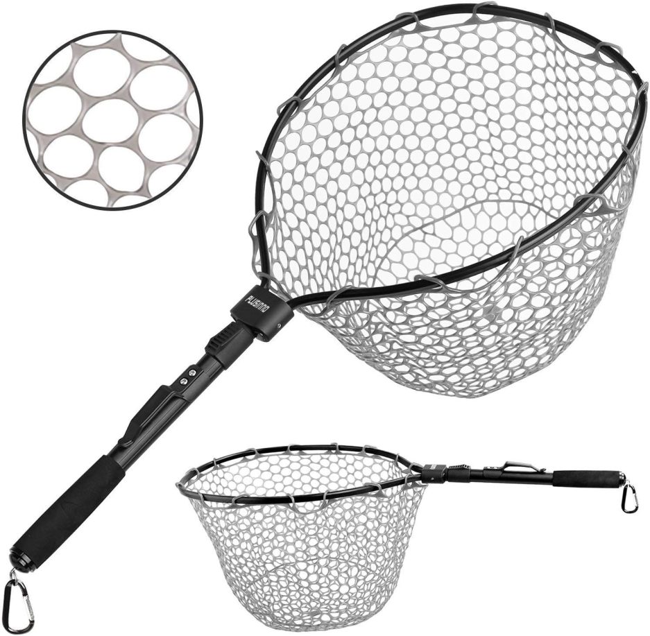PLUSINNO Fly Fishing Net, Bass Trout Landing Net, Folding Fishing Nets Fresh Water, Safe Fish Catching or Releasing - Image 8